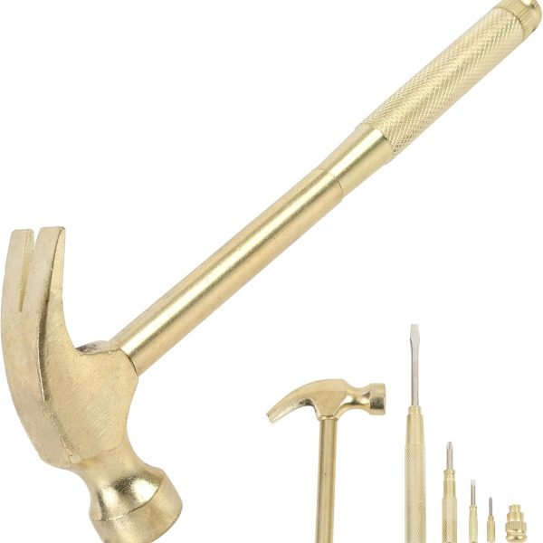 19006 5-in-1 Hammer, Built in Multitool Screwdriver, Chrome Plated to Resist Rust, Tackle Basic Household Tasks, Gifts For Men, Gifts For Women