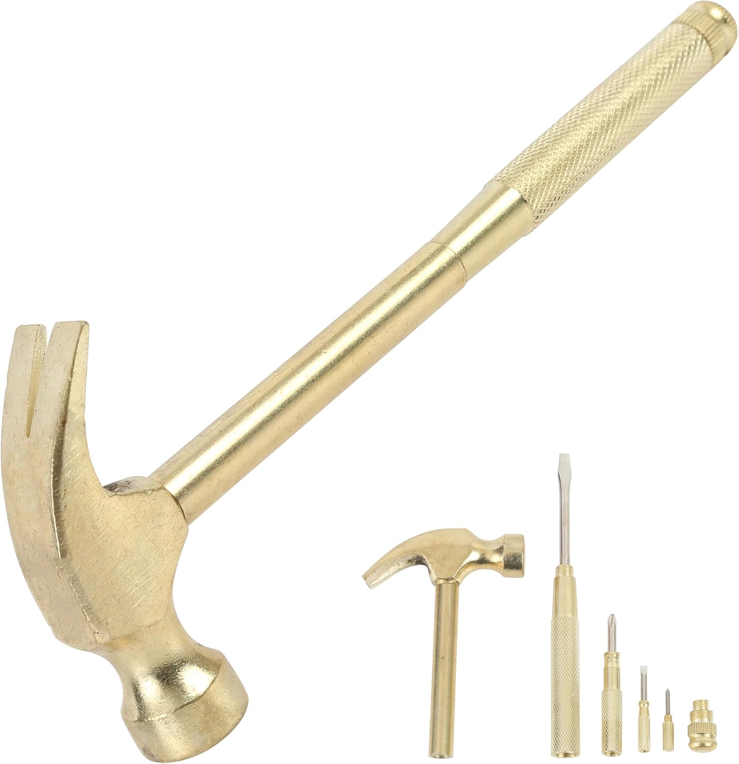 19006 5-in-1 Hammer, Built in Multitool Screwdriver, Chrome Plated to Resist Rust, Tackle Basic Household Tasks, Gifts For Men, Gifts For Women