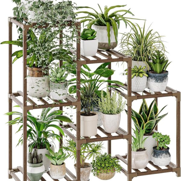 Plant Stand Indoor Plant Shelf Outdoor Wood Plant Rack for Multiple Plants 3 Tiers Ladder Plant Pot Holder for Living Room Patio  Home Decor for Gardening